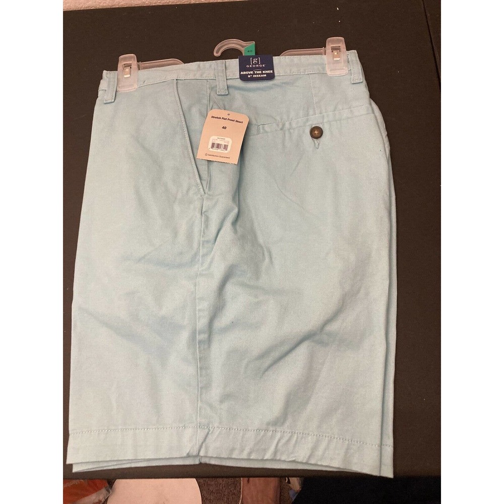 NWT George Shorts Size 40 Light Aqua Blue Casual